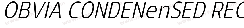 OBVIA CONDENenSED REGULAR字体转换